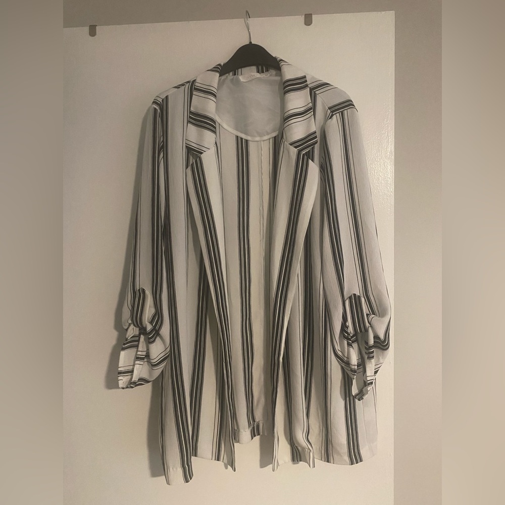 Lush Black and White Blazer